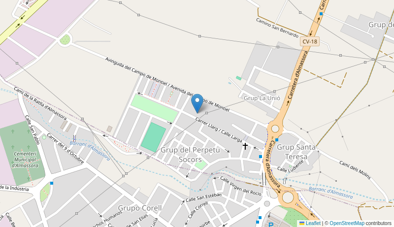 Mapa de C.S. Centro de salud de  BARRANQUET