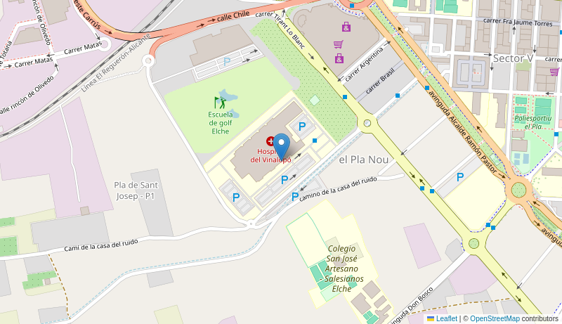 Mapa de C.S. ELX PLA-VINALOPO