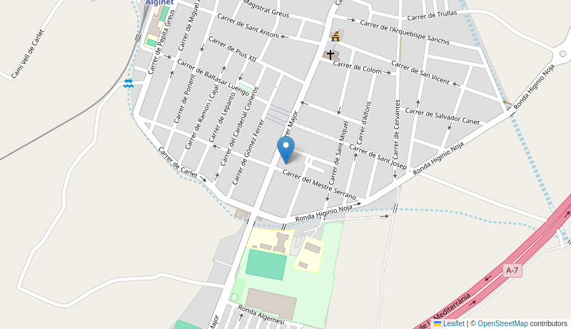 Mapa de CENTRO DE SALUD DE ALGINET