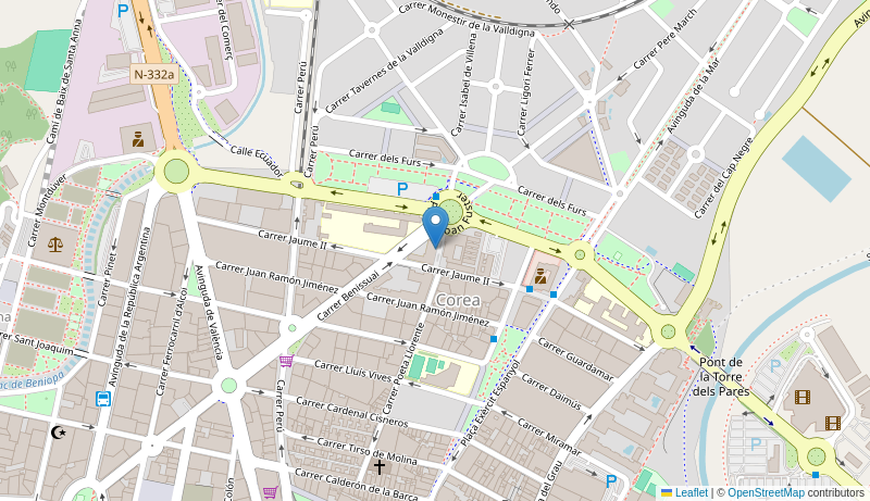 Mapa de CENTRO DE SALUD DE GANDIA COREA