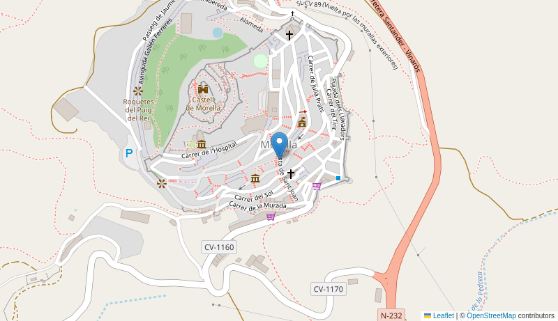 Mapa de CENTRO DE SALUD DE MORELLA