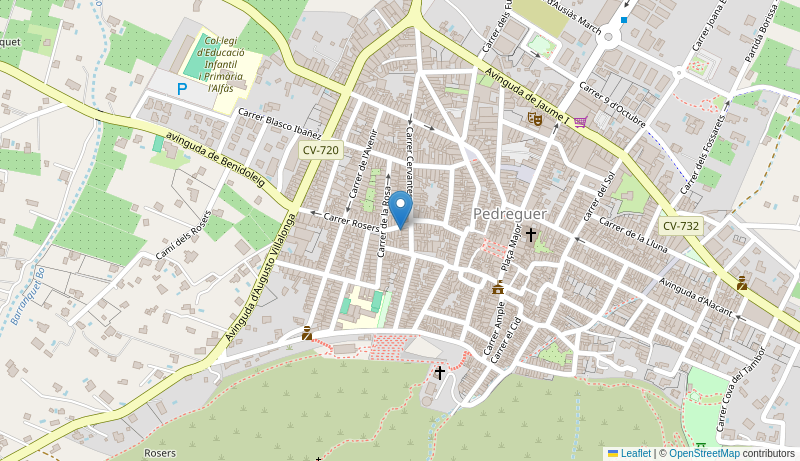 Mapa de CENTRO DE SALUD DE PEDREGUER
