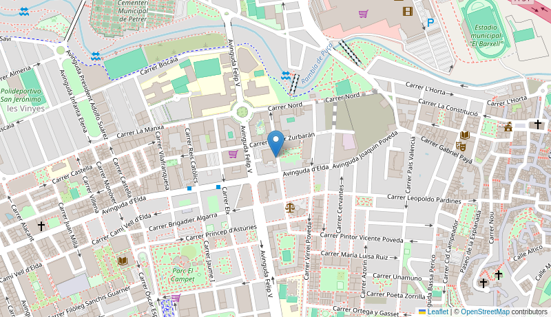 Mapa de CENTRO DE SALUD DE PETRER 1