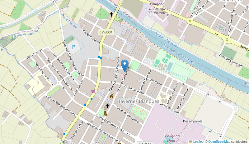 Mapa de CENTRO DE SALUD DE TAVERNES BLANQUES