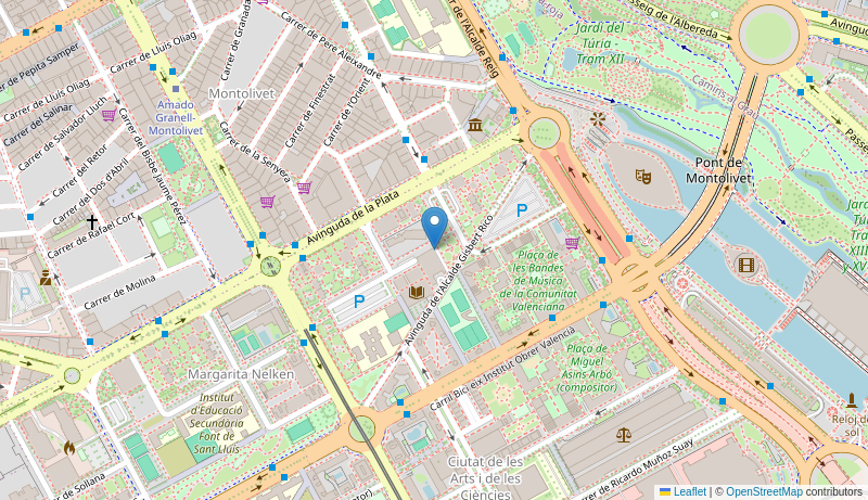 Mapa de CENTRO DE SALUD DE VALENCIA FUENTE DE SAN LUIS