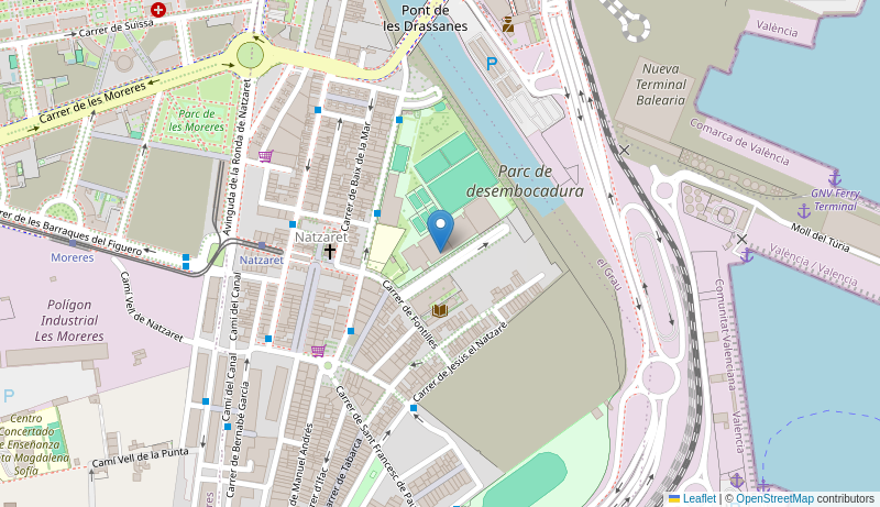 Mapa de CENTRO DE SALUD DE VALENCIA NAZARET