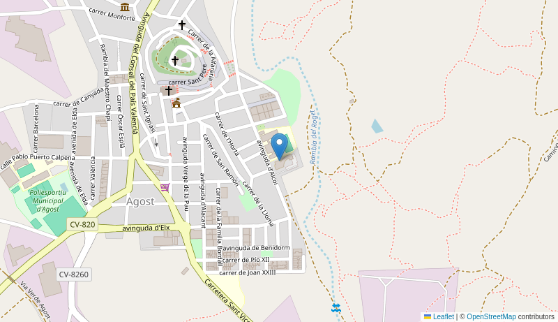 Mapa de Centro de salud de  AGOST