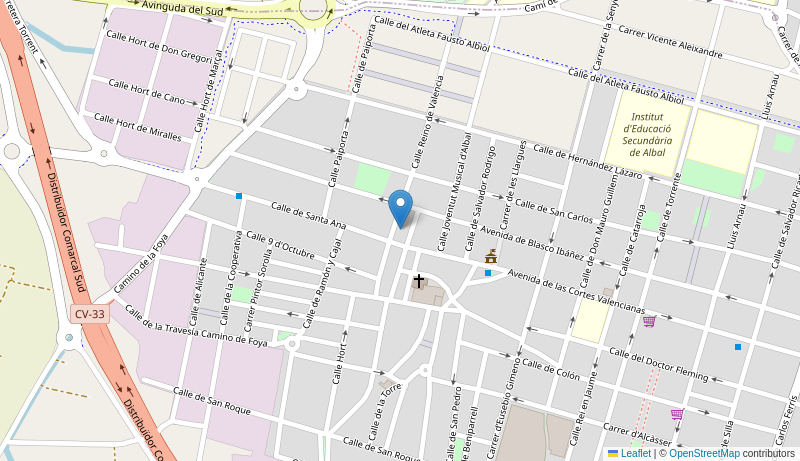 Mapa de Centro de salud de  ALBAL