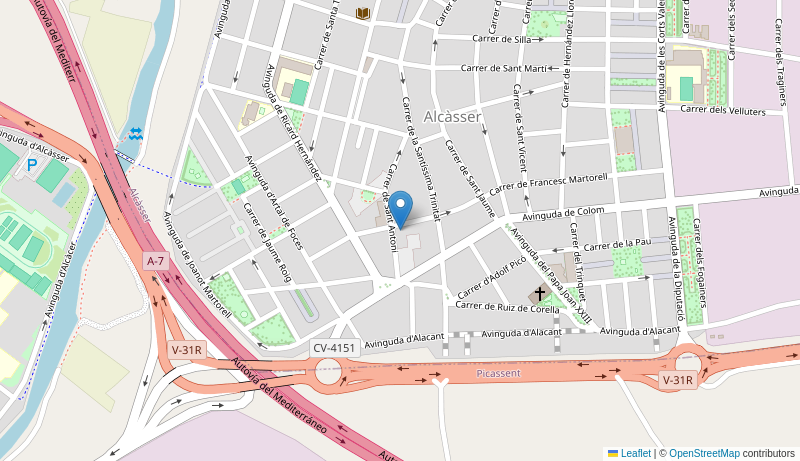 Mapa de Centro de salud de ALCASSER