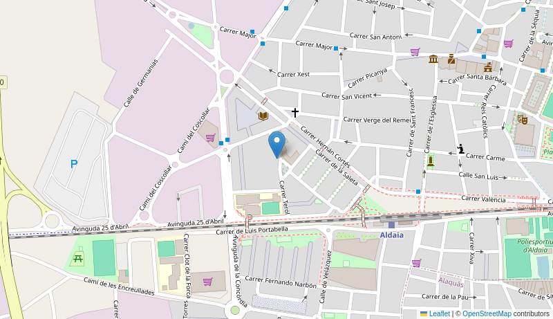 Mapa de Centro de salud de  ALDAIA