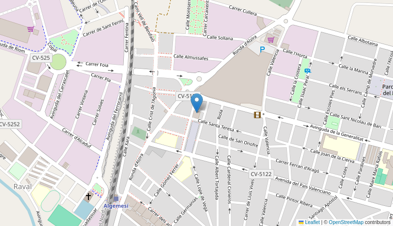 Mapa de Centro de salud de  ALGEMESI