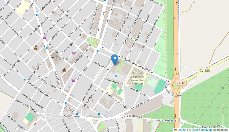 Mapa de Centro de salud de ALMASSORA