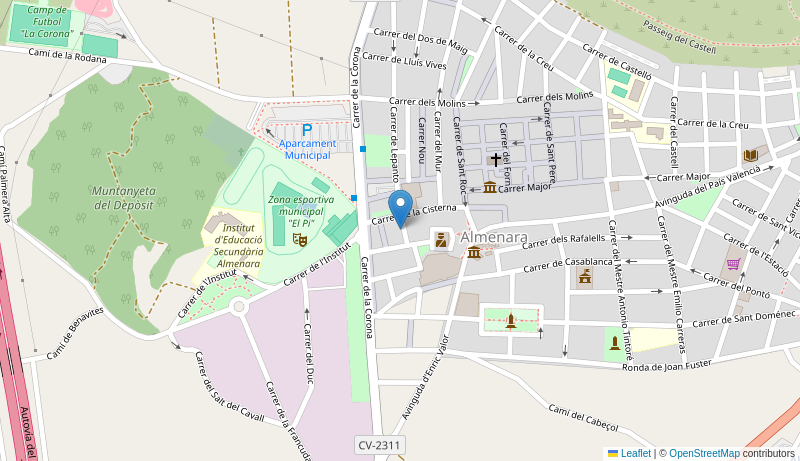 Mapa de Centro de salud de  ALMENARA