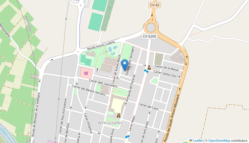 Mapa de Centro de salud de  ALMUSSAFES