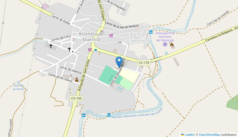 Mapa de Centro de salud de  ATZENETA MAESTRAT