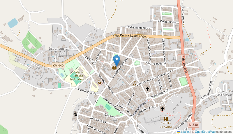 Mapa de Centro de salud de  AYORA