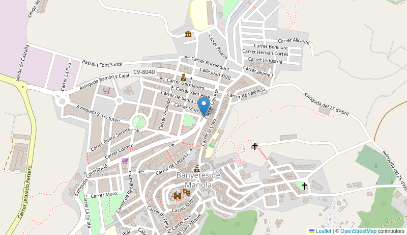 Mapa de Centro de salud de  BANYERES MARIOLA