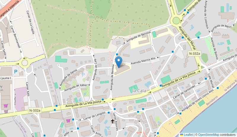 Mapa de Centro de salud de  BENIDORM LA CALA