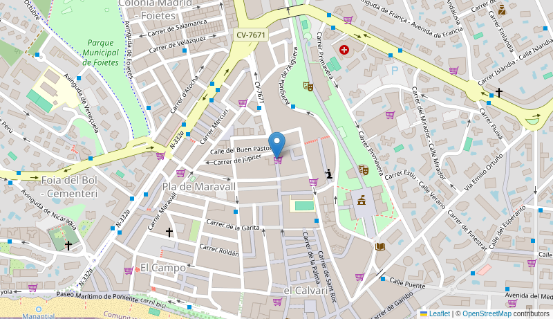 Mapa de Centro de salud de BENIDORM TOMAS ORTUÑO