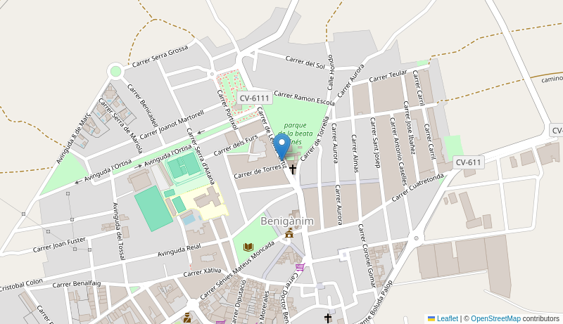 Mapa de Centro de salud de BENIGANIM