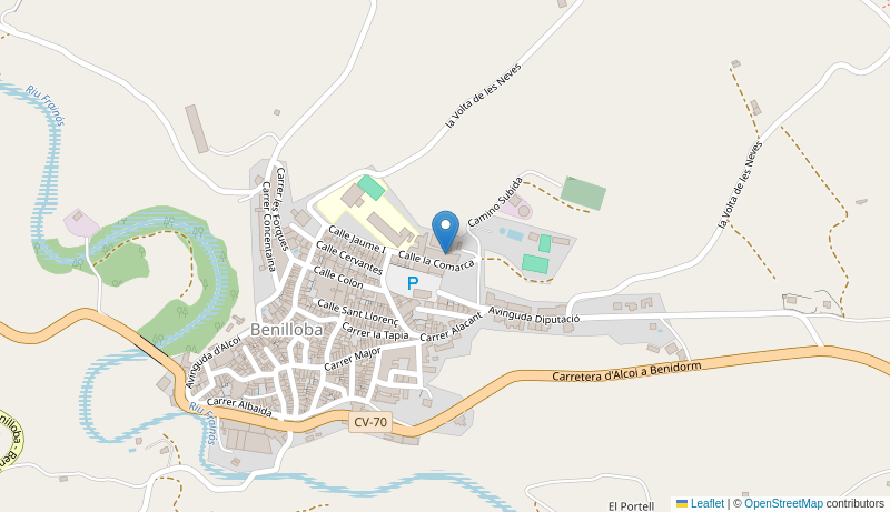 Mapa de Centro de salud de  BENILLOBA