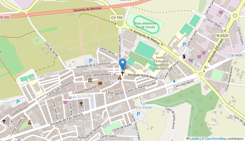 Mapa de Centro de salud de  BENISSA