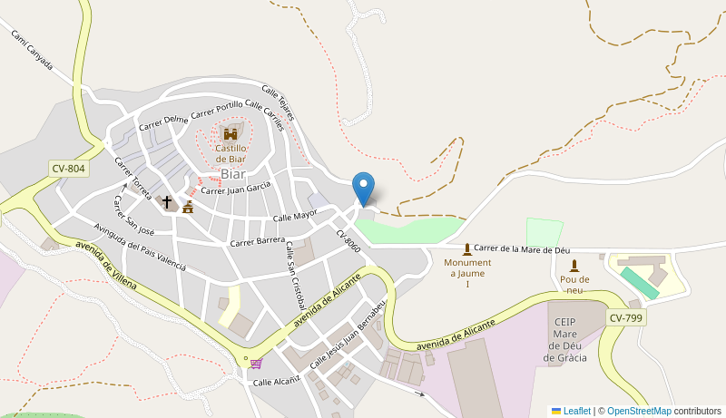 Mapa de Centro de salud de BIAR