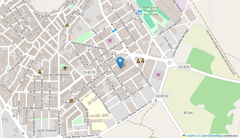 Mapa de Centro de salud de  CASTALLA