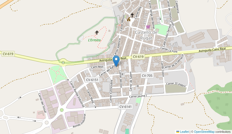 Mapa de Centro de salud de CASTELLO DE RUGAT