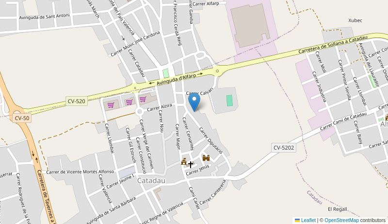 Mapa de Centro de salud de  CATADAU