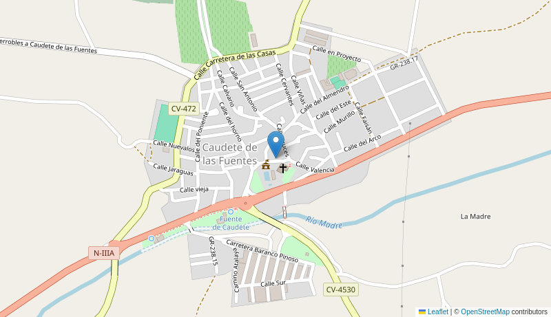 Mapa de Centro de salud de  CAUDETE LAS FUENT