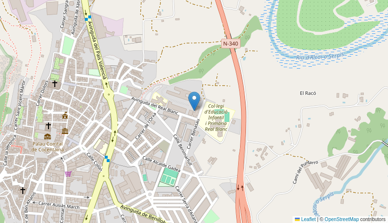 Mapa de Centro de salud de COCENTAINA