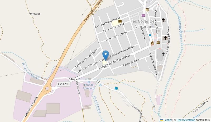 Mapa de Centro de salud de COVES VINROMA