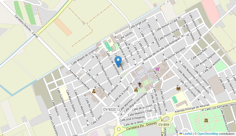 Mapa de Centro de salud de  DOLORES