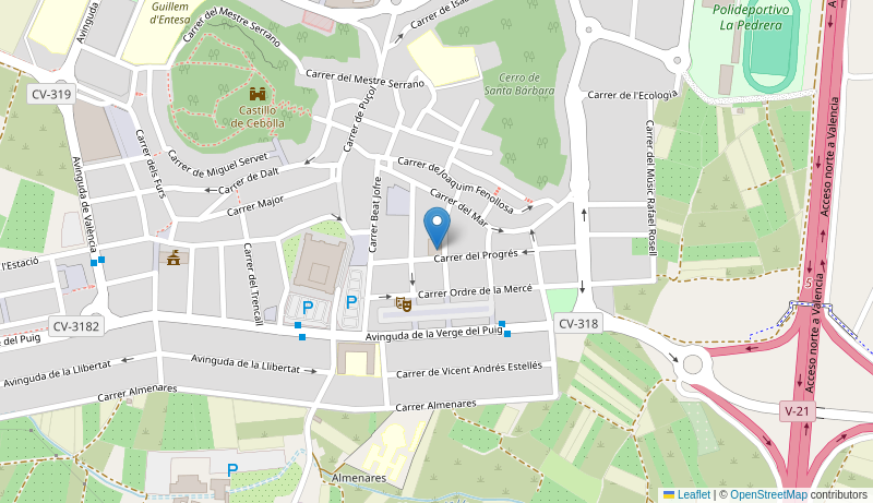 Mapa de Centro de salud de  EL PUIG DE SANTA MARIA