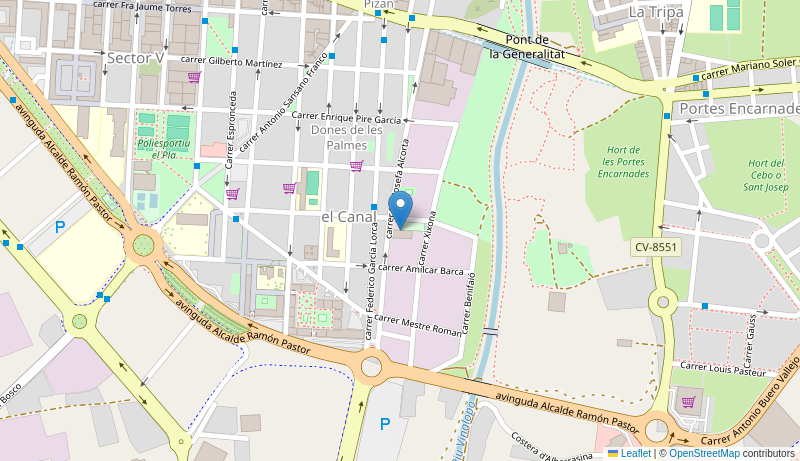 Mapa de Centro de salud de  ELX PLA