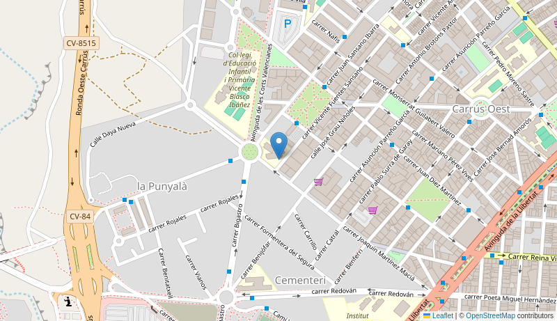 Mapa de Centro de salud de ELX TOSCAR