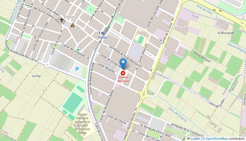 Mapa de Centro de salud de  FOIOS
