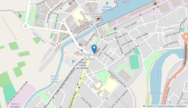 Mapa de Centro de salud de GANDIA GRAU