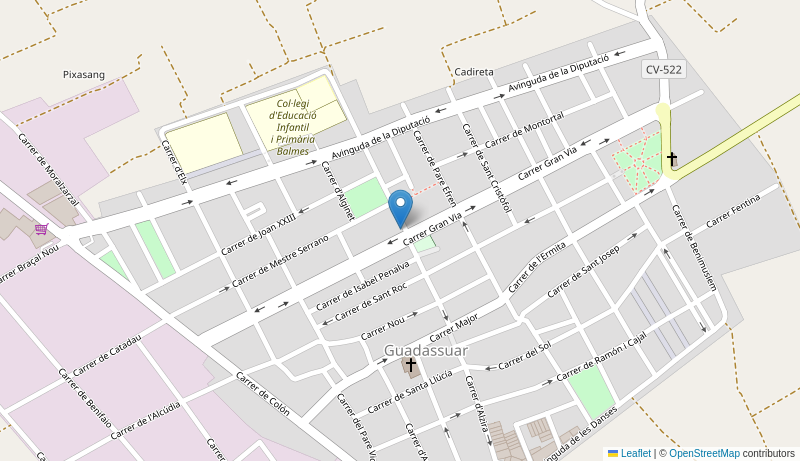 Mapa de Centro de salud de  GUADASSUAR