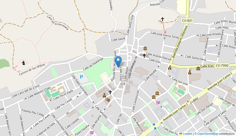 Mapa de Centro de salud de  IBI