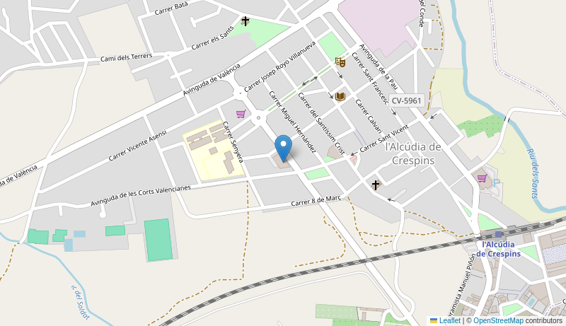Mapa de Centro de salud de  L ALCUDIA CRESPIN