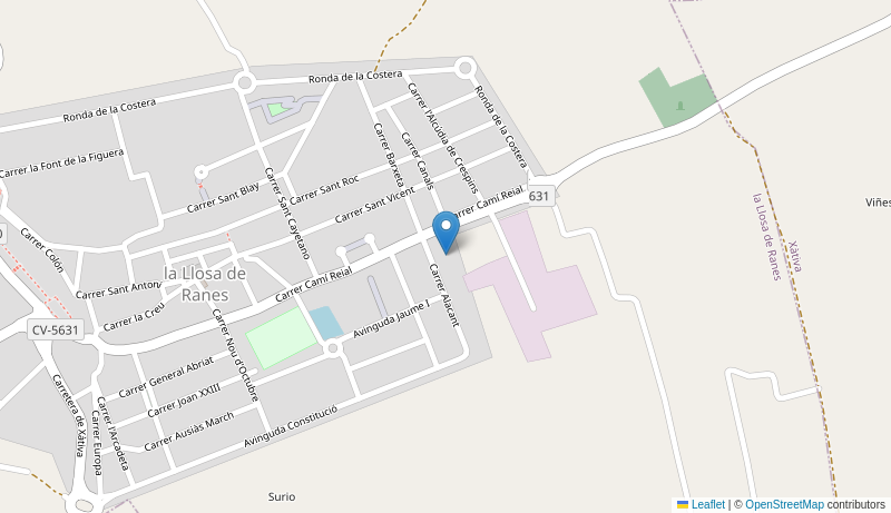 Mapa de Centro de salud de  LA LLOSA DE RANES
