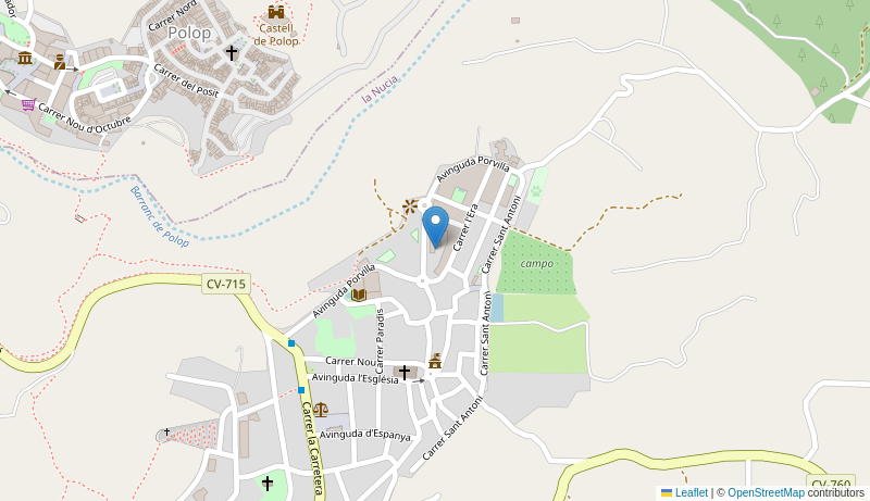 Mapa de Centro de salud de  LA NUCIA
