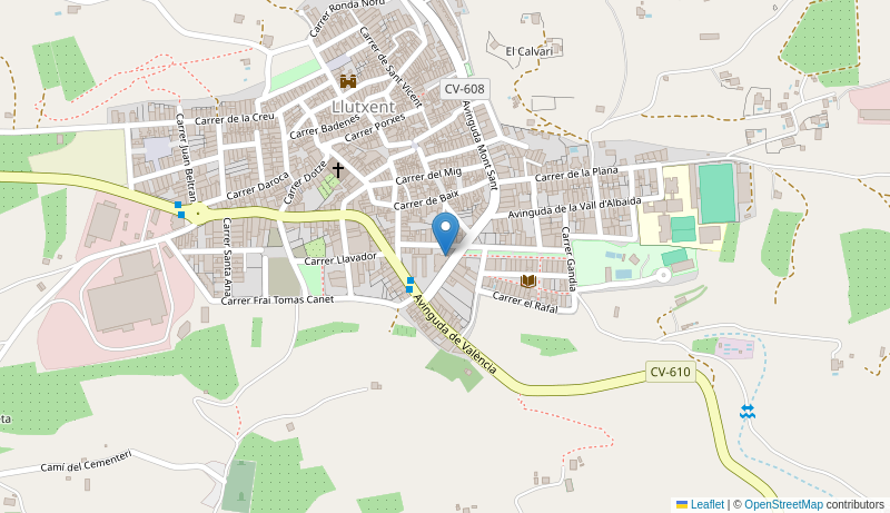 Mapa de Centro de salud de  LLUTXENT