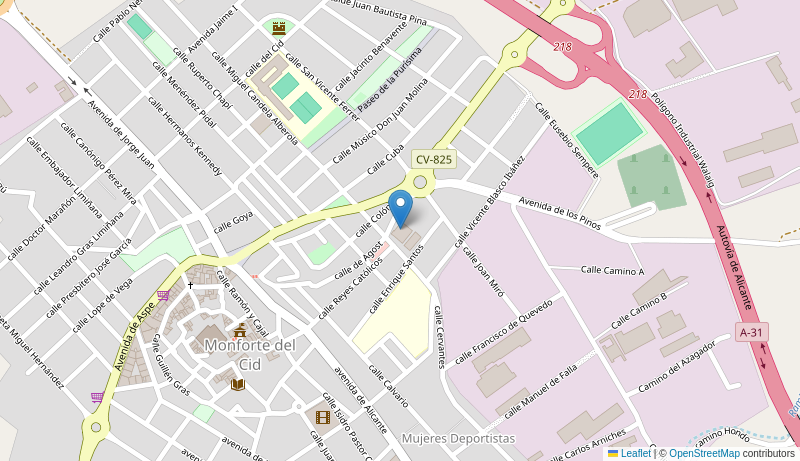 Mapa de Centro de salud de  MONFORTE DEL CID