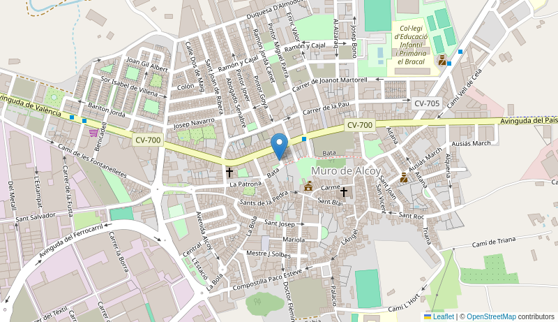 Mapa de Centro de salud de  MURO DE ALCOY