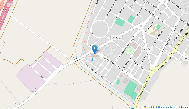 Mapa de Centro de salud de NULES