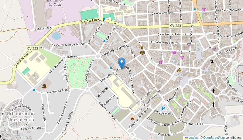 Mapa de Centro de salud de  ONDA I