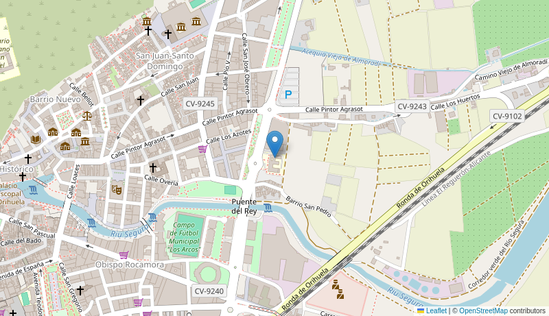 Mapa de Centro de salud de ORIHUELA ALVAREZ